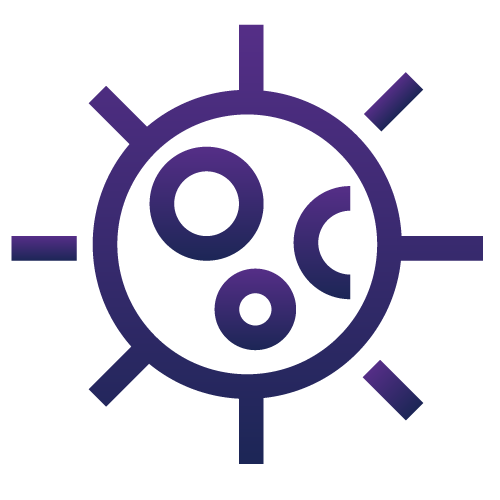 Une icône symbolisant des microbes ou des germes